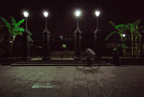 Night Delivery in Jackson Square, New Orleans